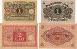 Germany 1 and 2 Marks 2 Germany 1 and 2 Marks banknotes 1920 -