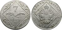 Austria (Österreich) 7 Kreutzer Austrian Empire. House of Habsburg, Francis II. 1802 Austrian Coin - 7 Kreutzer. -