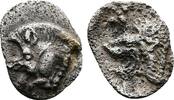 Greek Hemiobol Lovely Entire Forepart of a Boar -
