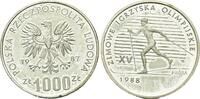 Polen, 1000 Zlotych Olympische Winterspiele 1988 in Calgary, -