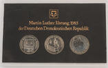 DDR, 5 Mark Themensatz Lutherehrung - Schwarz, -