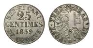 Schweiz, 25 Centimes Stadt Genf, -
