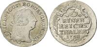 Brandenburg-Preussen, 1/3 Taler 1758, Friedrich II. der Große, 1740-1786, selten in der Erh., SPL