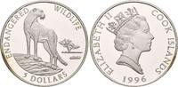 Cook Islands, 5 Dollars Bedrohte Tierwelt - Gepard, -