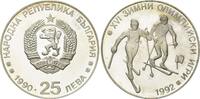 Bulgarien, 25 Leva Zur Olympiade 1992 - Skilangläufer, -