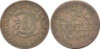 Jülich-Berg, 1/2 Stüber Düsseldorf, Karl Theodor, 1742-1799, -
