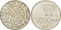 Argentinien, 3000 Pesos Zur Fussball-WM 1978, -