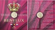 Benelux, 3x3,88 Euro + Medaille Die drei Monarchien, -
