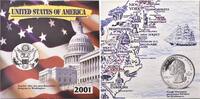 USA, 5x Quarter Dollar Joining the American Federation, Part 3/3, -
