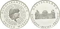 Deutschland, Medaille ohne Jahr, Angela Merkel, versilbert, PP 18,00 EUR  + 9,90 EUR frais d'envoi