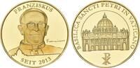 Deutschland, Medaille ohne Jahr, Papst Franziskus, vergoldet, PP 59,00 EUR  + 9,90 EUR frais d'envoi