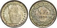 Schweiz, 1/2 Franken 1920, st 50,00 EUR  + 9,90 EUR frais d'envoi