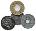 Dänemark, 4 x Token zu 25 Öre, Spillemaerke, -