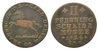 Braunschweig und Lüneburg, 2 Pfennig Karl II., 1823-1830, -