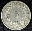 5 Rappen SWITZERLAND Nickel 1932  1st Year Type UNC Toned KM# 26b (23 368) SPL