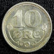 10 Øre Denmark Christian X Silver 1918  UNC KM# 818.1 (23 099) SPL