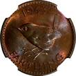 United Kingdom 1943 Farthing 1943 Great Britain George VI Bronze  NGC MS63 RB KM# 843 (121)