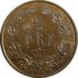 2 Öre Sweden Carl XV Adolf Bronze 1863  Nice RED-BROWN UNC KM# 706 (21 945) SPL