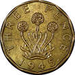 United Kingdom 3 Pence Great Britain George VI Nickel-Brass 1945  WWII Issue UNC KM# 849 (423) SPL