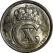 Denmark Christian X 1920 VBP GJ 25 Ore 1st DATE Ch.UNC KM#815.2a (15 017) SPL