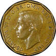 United Kingdom 3 Pence Great Britain George VI Nickel-Brass 1941  WWII Issue UNC KM# 849 (424) SPL