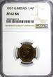United Kingdom 1937 Farthing 1937 Great Britain George VI Proof  NGC PF62 BN Mint-26,400 KM# 843 (3) FB