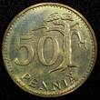50 Pennia Finland Aluminum-Bronze 1966-S  UNC/BU KM# 48 (24 109) SPL