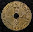 France 1 Cent French Indo-China Bronze 1902 A  Paris Mint 27.5 mm XF KM# 8 (27 231) Uncertified