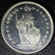 2 Francs SWITZERLAND Copper-Nickel 1976  PROOF LIKE FLASHY KM# 21a.1 (23 364) FB