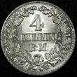 4 Skilling Rigsmont DENMARK Christian IX Silver 1871 CS  ch.UNC KM# 775.2 (721) SPL