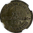 Groschen Germany SAXONY-ALBERTINE 1873-B Neu- NGC UNC DETAILS KM# 1221 (102) NGC SPL DETAILS