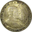 2 Kronor SWEDEN Oscar II Silver 1907 EB  Golden Wedding Anniv.UNC KM#776 (074) SPL