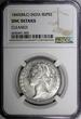 Rupee India-British Victoria Silver 1840 B&C  NGC UNC DETAILS KM458.2 (005) NGC SPL DETAILS