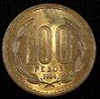 100 Pesos CHILE Aluminum-Bronze 1984  27mm UNC KM# 226.1 (26 940) SPL