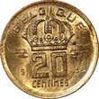 20 Centimes Belgium Baudouin I Bronze 1953  UNC KM# 146 (21 320) SPL