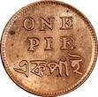 1831-1835 India-British BENGAL PRESIDENCY Copper (1831-35) 1 Pie Calcutta UNC KM# 58 (17) SPL