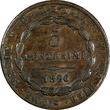 Italy 5 Centesimi Italian States SARDINIA Carlo Felice Copper 1826  XF KM# 127.2 (279) Uncertified