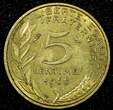 5 Centimes FRANCE Aluminum-Bronze 1966  1st Year Type UNC KM# 933 (25 069) SPL