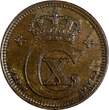 Bronze Denmark Christian X  1917 VBP; GJ 5 Ore 27 mm Mintage-494,000 KM# 814.1(9) Uncertified