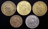 300 Reis BRAZIL LOT OF 5 COINS 1924-1940 500 Reis, 20 Centavos (24 812) Uncertified