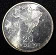 20 Cruzeiros 1867 BRAZIL Silver 90% 1972  150th Anniversary of Independence KM# 583(7) Uncertified