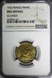 1 Franc FRANCE Aluminum-Bronze 1922  NGC UNC DET. Chamber of Commerce KM# 876 (9) NGC SPL DET