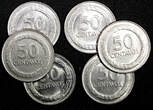 50 Centavos Colombia 1967-1969  30.5 mm UNC KM# 228 RANDOM PICK (1 Coin) SPL