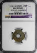 Nigeria 1/10 Penny British West Africa George V 1932  NGC UNC DETAILS KM# 7 (014) NGC SPL DETAILS KM