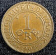 Bronze Denmark Frederik VIII  1907 1 Ore KEY DATE Ch UNC KM# 804 (23 103) SPL