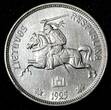5 Litai Lithuania Silver 1925  One Year Type. aUNC KM# 78 (27 843)