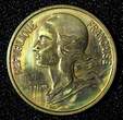 5 Centimes FRANCE Aluminum-Bronze 1966  1st Year Type RAINBOW UNC KM# 933 (90) SPL