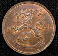 FINLAND Copper 1935 5 Penniä UNC KM# 22 (24 004) SPL