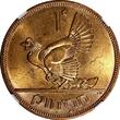 1968 Penny 1968 Ireland Republic Bronze  NGC MS64 RD NICE RED Hen with chicks KM11 (4)