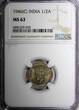 1/2 Anna India-British George VI 1946 (C)  Calcutta Mint NGC MS63 KM# 535.1 (050)
